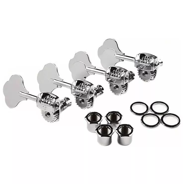 Fender Deluxe "F" Stamp Bass Tuning Machine Set-Left-Handed Fender Deluxe "F" Stamp Bass Tuning Machine Set-Left-Handed