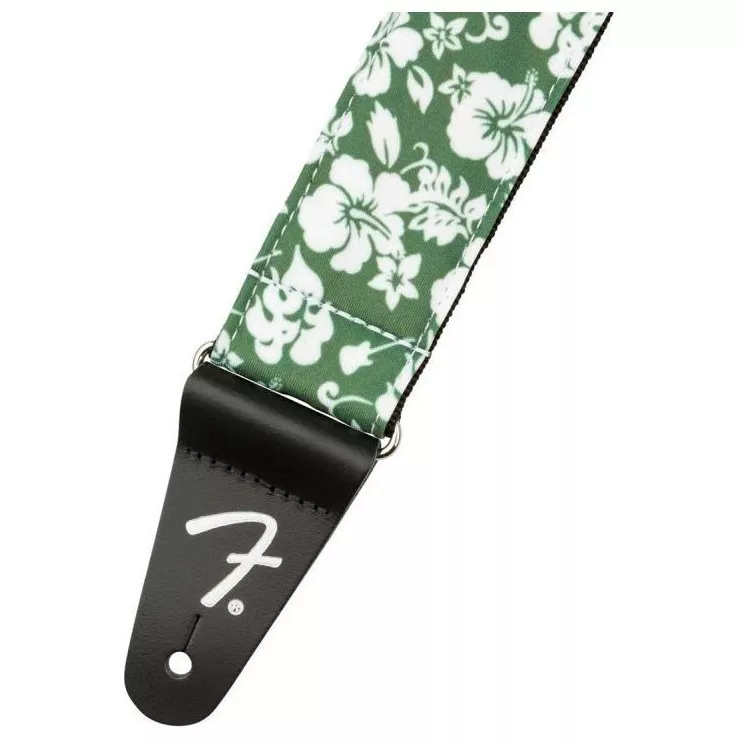 Fender Strap 2" Hawaiian Straps Green Floral Fender Strap 2" Hawaiian Straps Green Floral