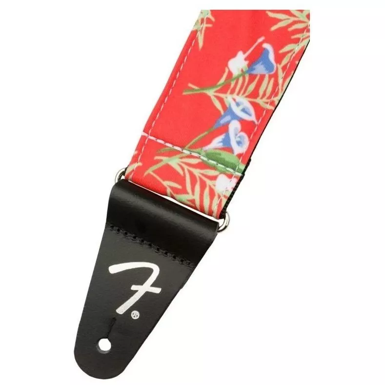 Fender Strap 2" Hawaiian Straps Red Floral Fender Strap 2" Hawaiian Straps Red Floral