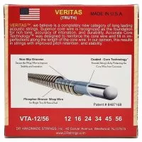 DR STRINGS VERITAS COATED CORE ACOUSTIC GUITAR STRINGS - BLUEGRASS (12-56)