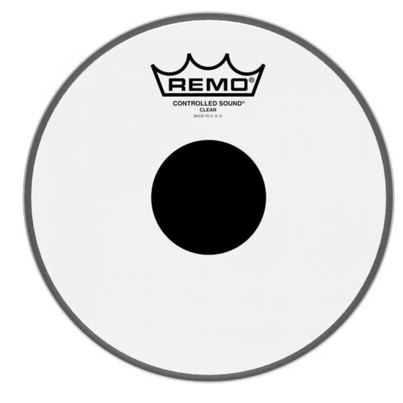 Remo CS 8" CLEAR BLACK DOT Remo CS 8" CLEAR BLACK DOT