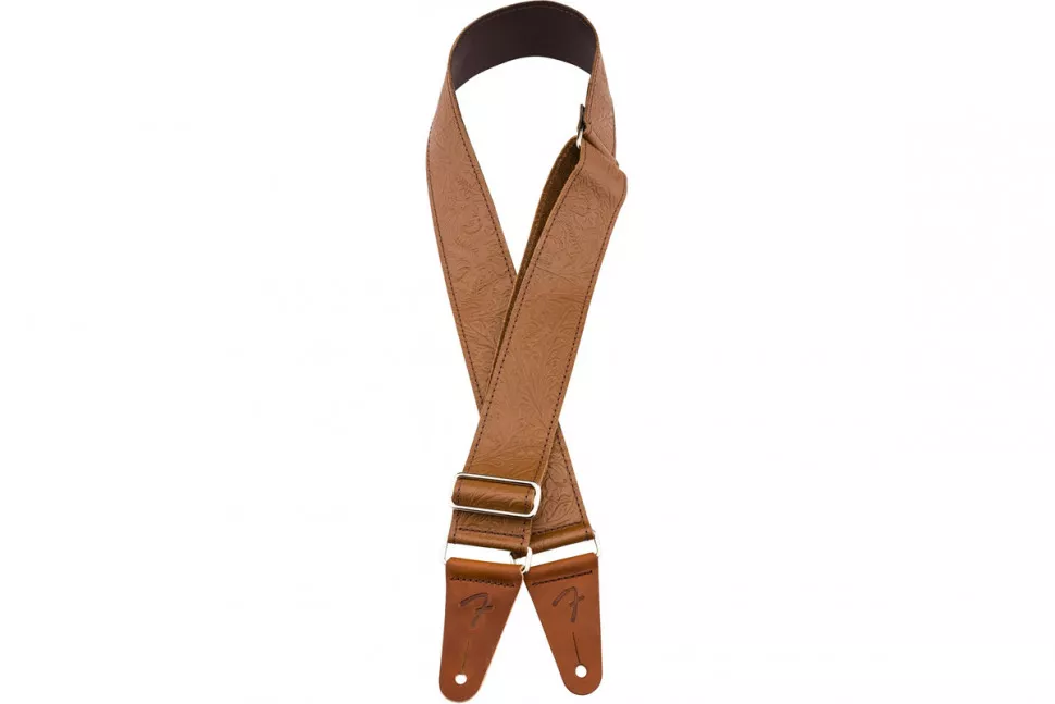 Fender 2" TOOLED LEATHER STRAP BROWN