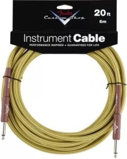 Fender CUSTOM SHOP 6' BLACK TWEED CABLE BOWL OF 20 Fender CUSTOM SHOP 6' BLACK TWEED CABLE BOWL OF 20
