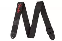 Fender STRAP 2 BLACK RED LOGO
