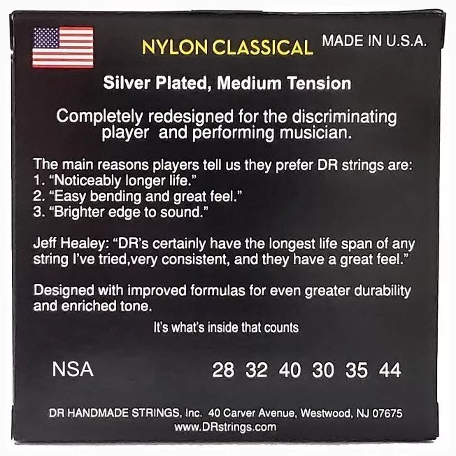 DR STRINGS CLASSICAL NYLON HARD TENSION DR STRINGS CLASSICAL NYLON HARD TENSION