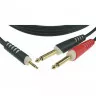 Klotz AY5 Y-CABLE STEREO MINI JACK - 2xJACK MONO BLACK 1 M