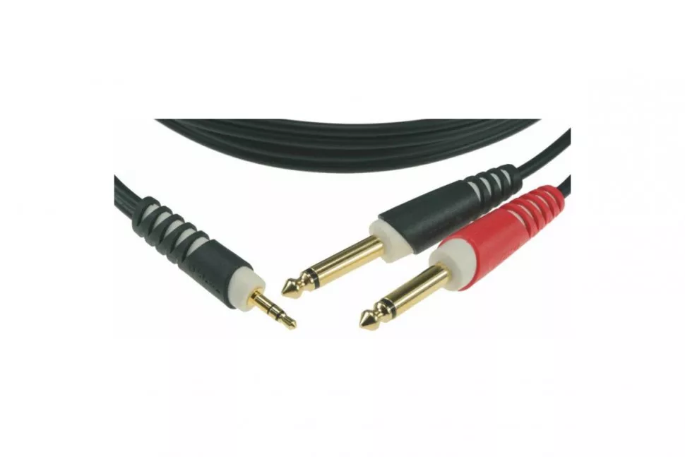 Klotz AY5 Y-CABLE STEREO MINI JACK - 2xJACK MONO BLACK 1 M