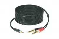 Klotz AY5 Y-CABLE STEREO MINI JACK - 2xJACK MONO BLACK 6 M