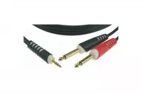 Klotz AY5 Y-CABLE STEREO MINI JACK - 2xJACK MONO BLACK 6 M