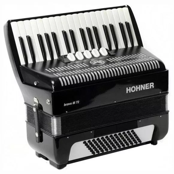 Hohner Bravo III 72 Black A16622 SilentKey