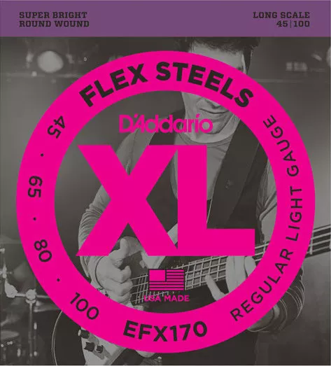 D'Addario EFX170 XL FlexSteels Bass Light (45-100)