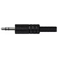 Quik Lok G118BK Stereo 3.5 mm metal jack plug with 4.5 mm diameter spring Black