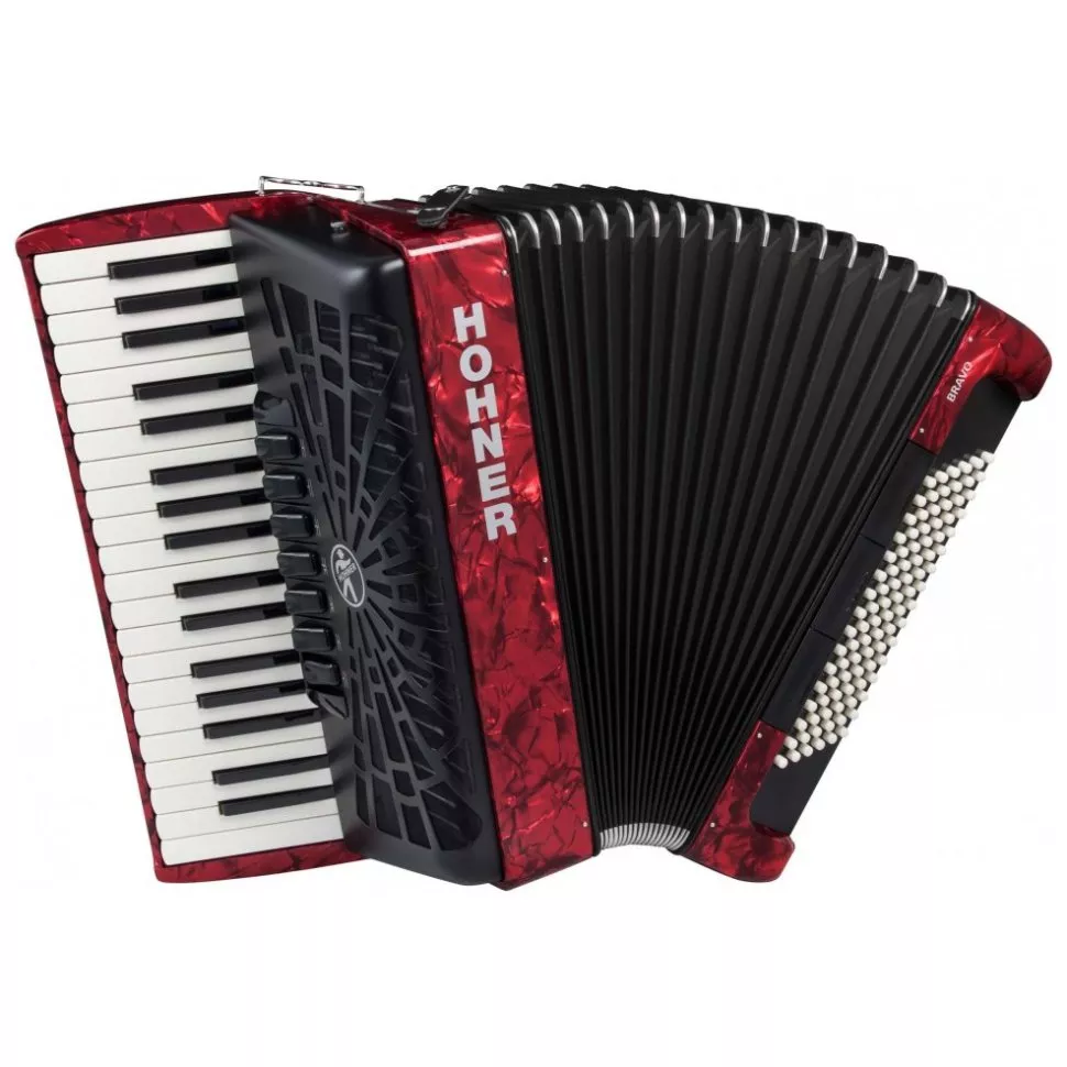 Hohner Bravo III 96 Red A16732 SilentKey