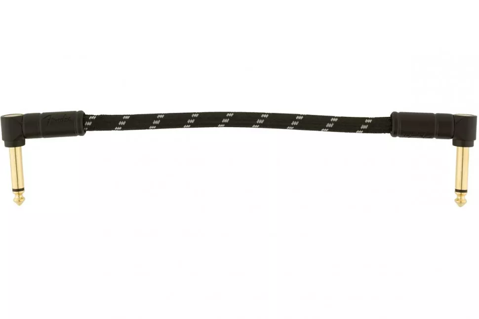 Fender CABLE DELUXE SERIES 6" PATCHES (PAIR) BLACK TWEED