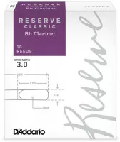 Rico DCT1030 Reserve Classic Bb Clarinet #3.0 - 10 Box