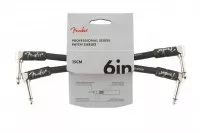 Fender CABLE PROFESSIONAL SERIES 6&quot; PATCHES (PAIR) BLACK