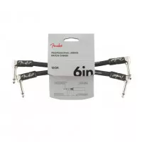 Fender CABLE PROFESSIONAL SERIES 6&quot; PATCHES (PAIR) BLACK