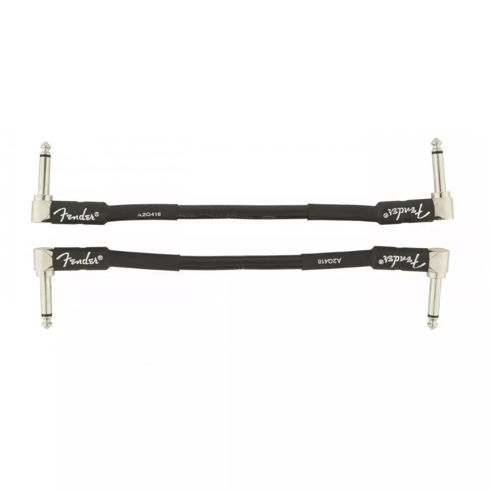 Fender CABLE PROFESSIONAL SERIES 6" PATCHES (PAIR) BLACK