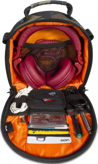 UDG Ultimate DIGI Headphone Bag Black Camo, Orange/inside(U9950BC/OR)