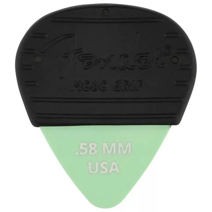 Fender Mojo Grip Dura-Tone 0.58 Delrin Picks 3 Pack Surf Green