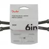 Fender CABLE PROFESSIONAL SERIES 6" PATCHES (BOWL) BLACK