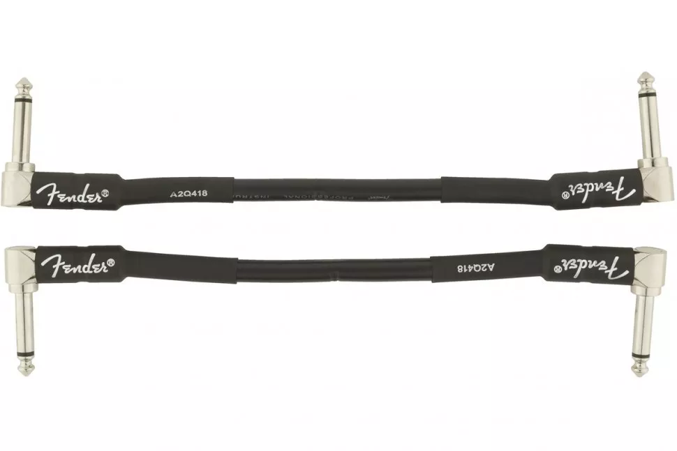 Fender CABLE PROFESSIONAL SERIES 6" PATCHES (BOWL) BLACK