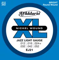 D'Addario EJ21 Nickel XL Jazz Light (12-52)