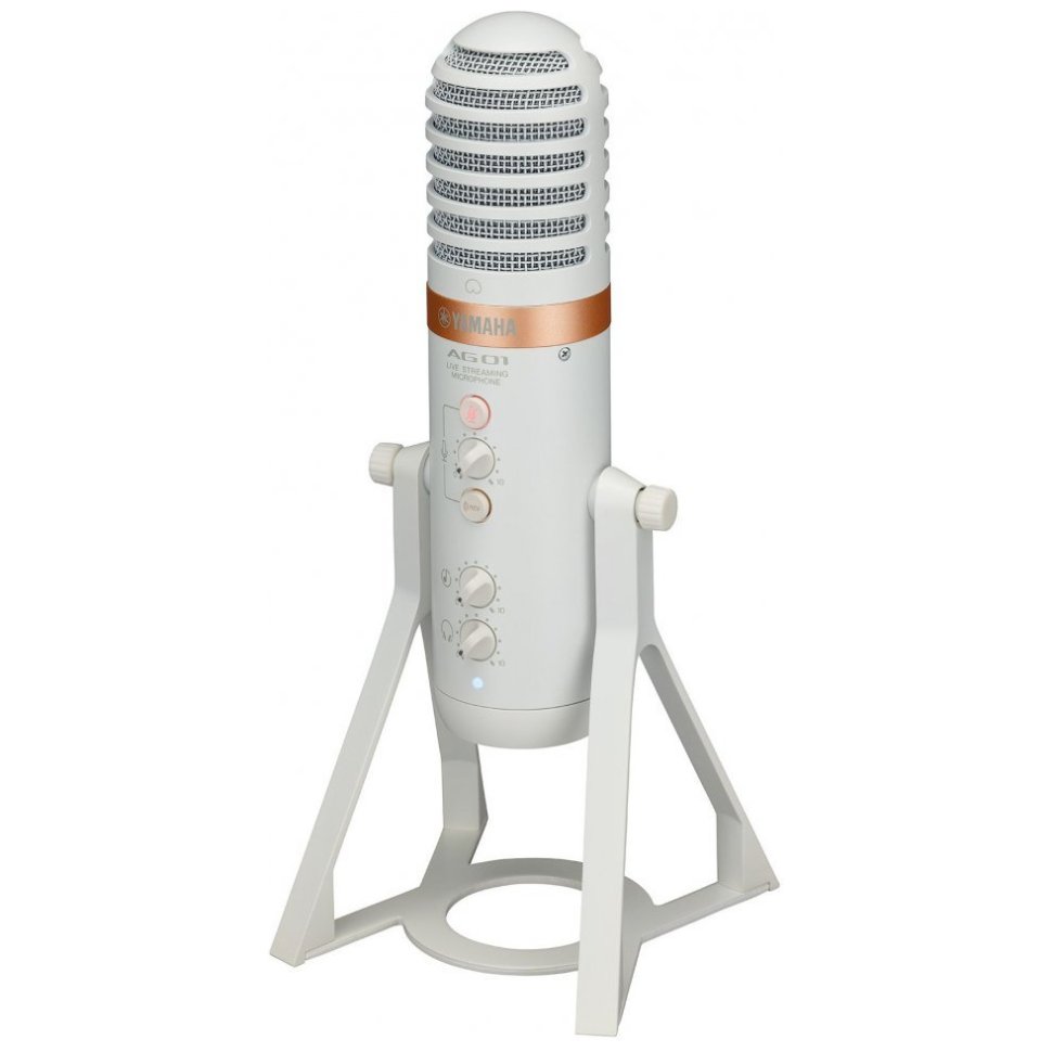 Yamaha AG01 Live Streaming USB Microphone (White)