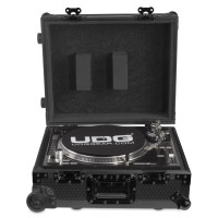 UDG Ultimate Flight Case Multi Format Turntable Black MK2 Plus (Trolley &amp; Wheels) (U91029BL2)