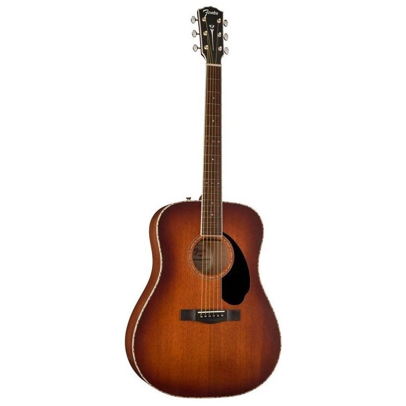 Fender PD-220E Dreadnought All Mahogany With Case Aged Cognac Burst