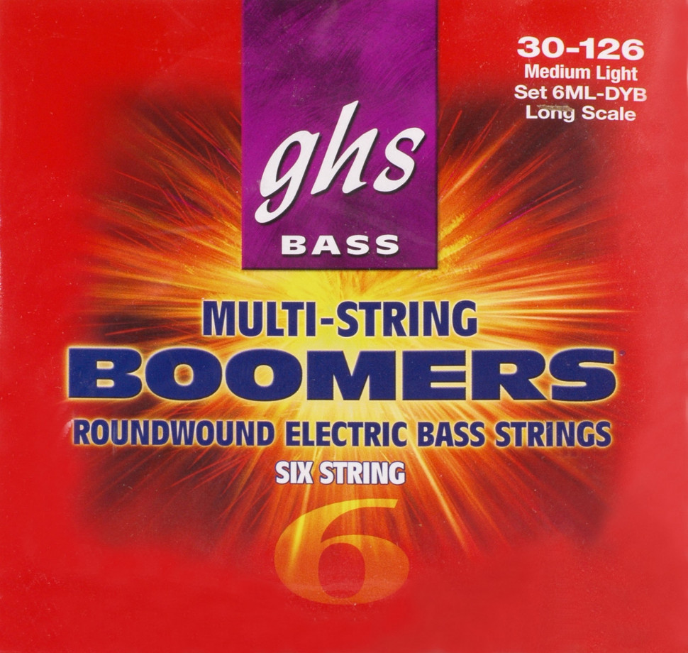 GHS Strings 6ML-DYB 6 STRING BOOMERS MEDIUM LIGHT 030-126