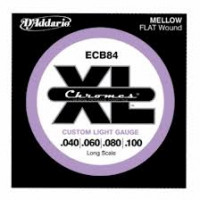 D'Addario ECB84 XL Chromes Flat Wound Bass Custom Light (40-100)