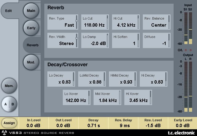 TC Electronic VSS3 - Reverb TC Electronic VSS3 - Reverb