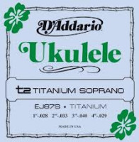 D'Addario EJ87S Titanium Ukulele Soprano