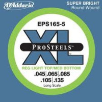 D'Addario EPS165-5 XL ProSteels Bass Reg Light Top / Med Bottom (45-135)