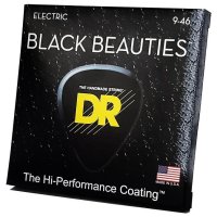 DR STRINGS BLACK BEAUTIES ELECTRIC - LIGHT HEAVY (9-46)