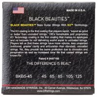 DR STRINGS BLACK BEAUTIES BASS 5-STRING - MEDIUM (45-125)
