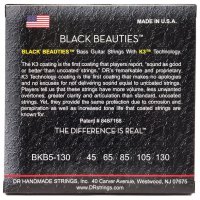 DR STRINGS BLACK BEAUTIES BASS 5-STRING - MEDIUM (45-130)