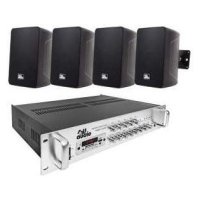4all Audio SET 4xWALL 420 IP55 Black 1xPAMP-120-5Zi
