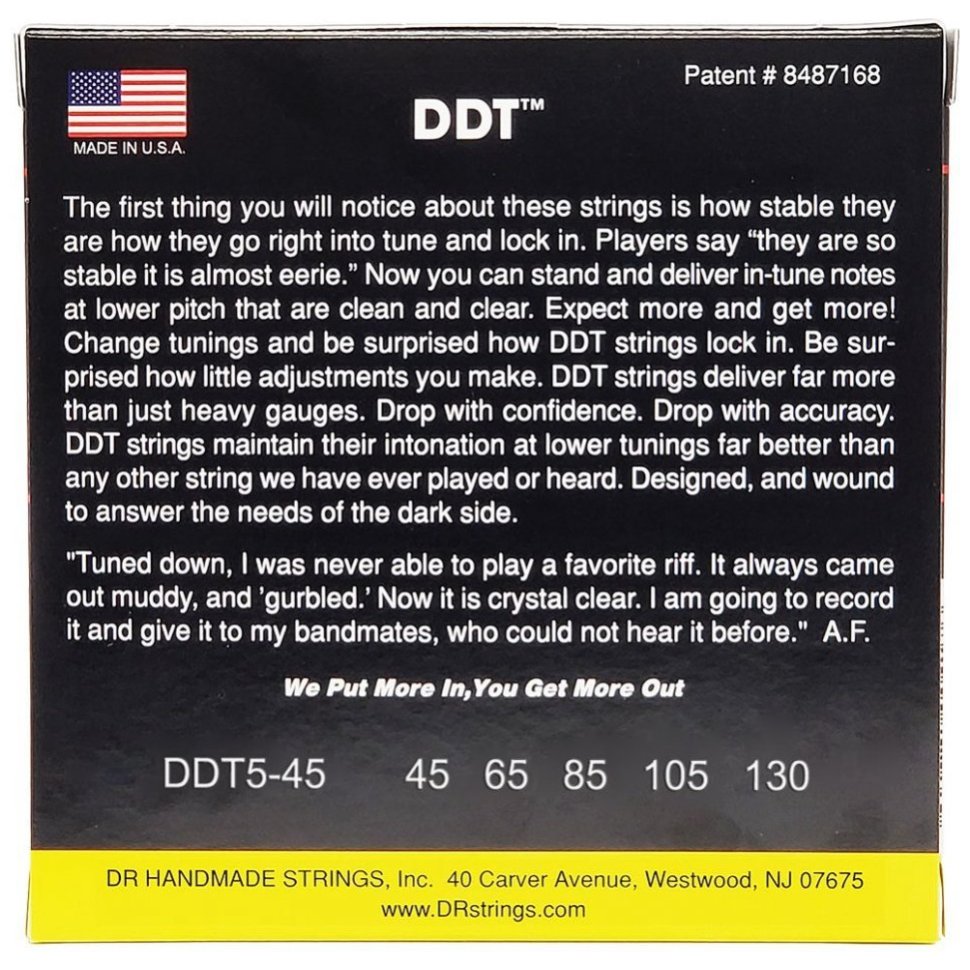 DR STRINGS DDT DROP DOWN TUNING BASS 5-STRING - MEDIUM (45-130)