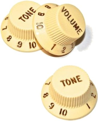 Fender STRATOCASTER KNOBS AGED WHITE