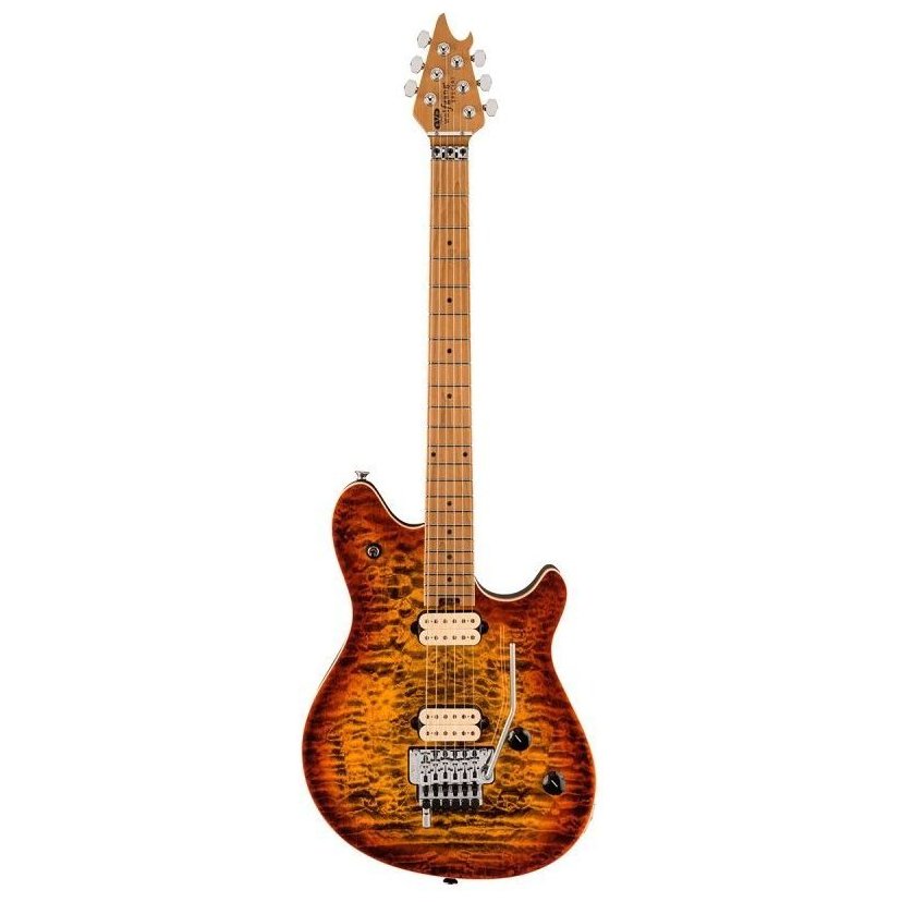 EVH Wolfgang Special QM, Baked Maple Fingerboard Tiger Eye Glow