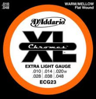D'Addario ECG23 Steel XL Chromes Flat Wound Extra Light (10-48)
