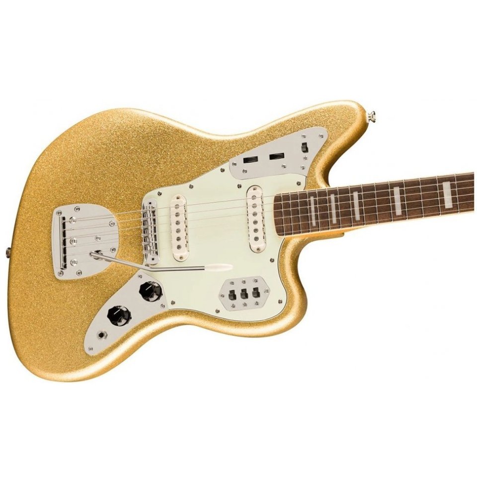 Squier By Fender Limited Edition Classic Vibe '70S Jaguar Matching Headstock Gold Sparkle