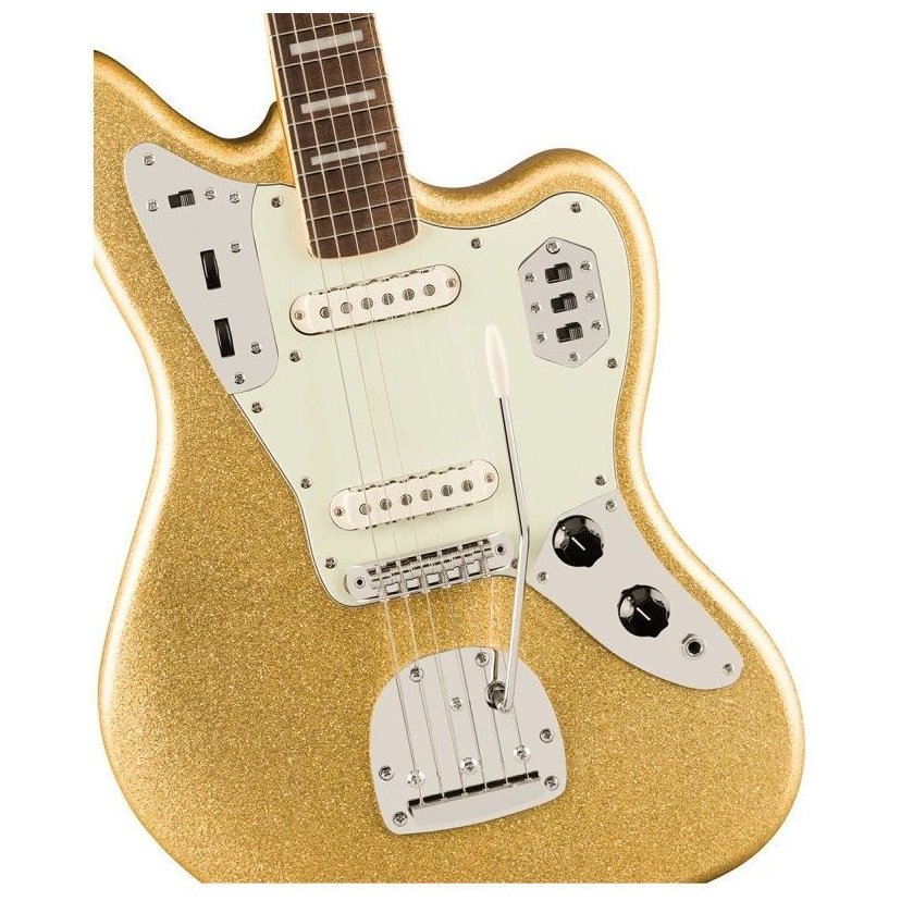 Squier By Fender Limited Edition Classic Vibe '70S Jaguar Matching Headstock Gold Sparkle