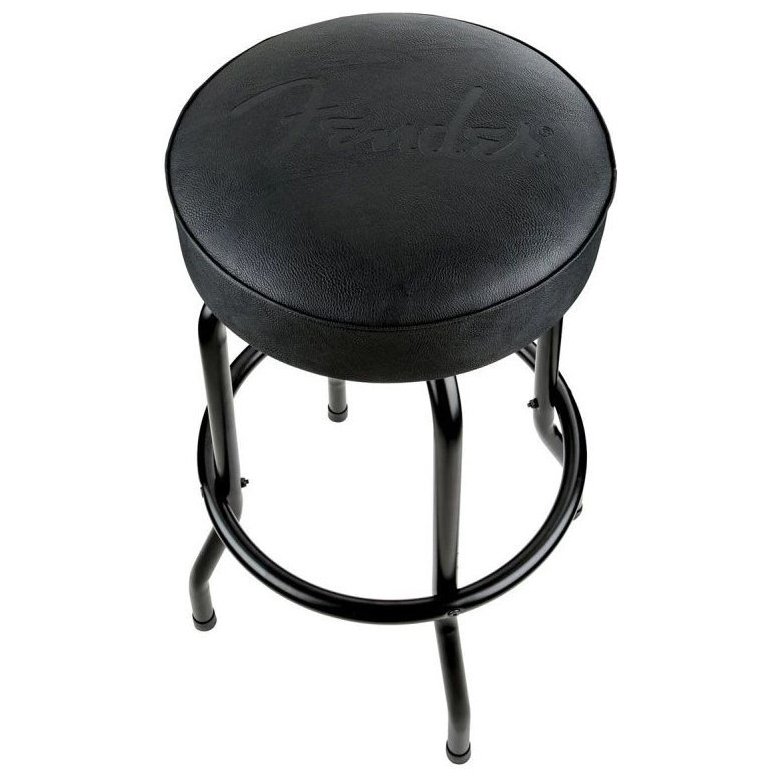 Fender 30" Embossed Black Logo Barstool Black