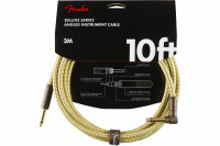 Fender CABLE DELUXE SERIES 10' ANGLED TWEED