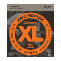 D'Addario EHR360 Steel XL Half Rounds Jazz Medium (13-56)