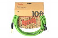 Fender 10' ANGLED FESTIVAL INSTRUMENT CABLE PURE HEMP GREEN