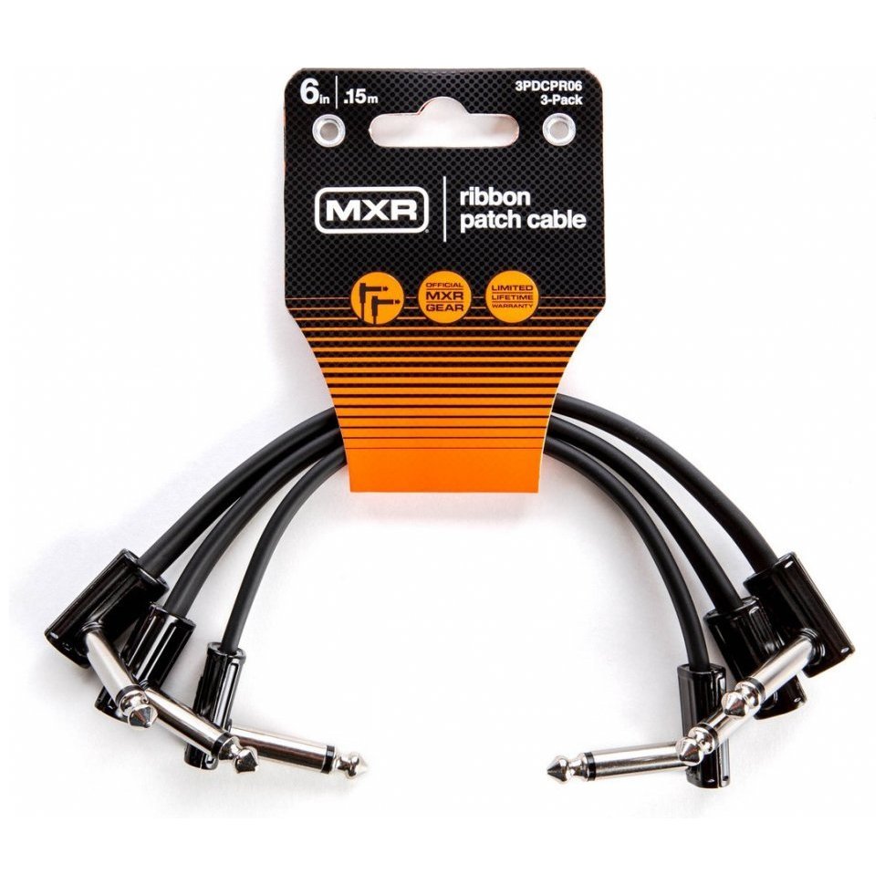 Dunlop MXR 6 INCH RIBBON PATCH CABLE - 3 PACK